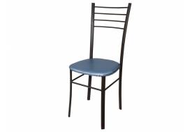 Стул Лайт ДХ-5 на коричневом каркасе обивка светло-голубой