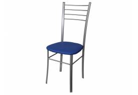 Стул Лайт ДХ-5 на серебряном каркасе обивка синий