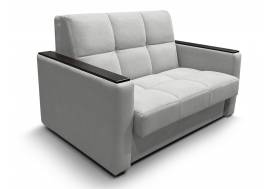 Диван Рэй 1200х2000 Клетка с прямыми подлокотниками с МДФ вивальди 14