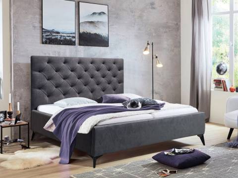 Кровать Фрейм 1600 Каретная стяжка высокие ножки без подъема вивальди 34