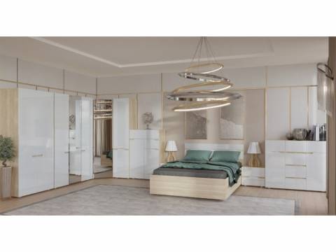 Спальня Трио Белый глянец