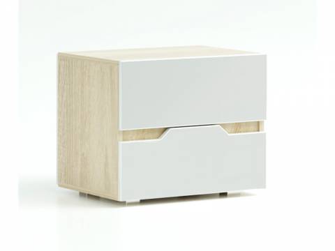 Тумба прикроватная Трио Белый глянец