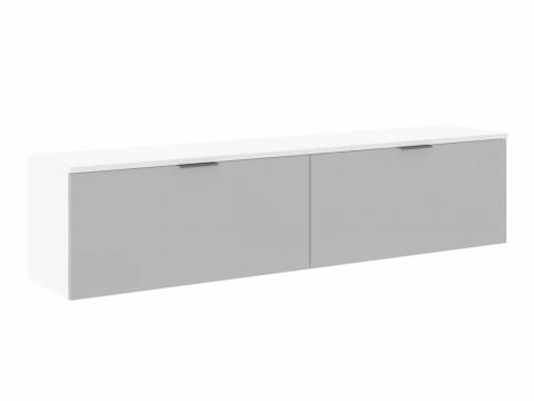 Тумба ТВ Осло М22 ручка торцевая Белый/Грей Софт