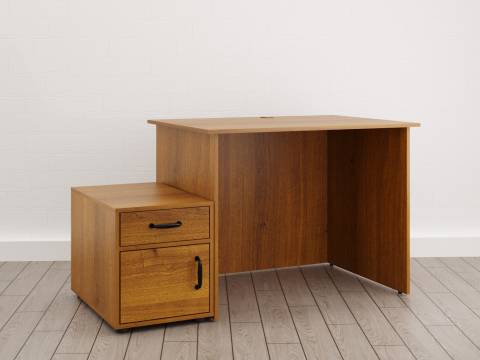 Стол с тумбой Малый (С-3) Soft однотонный