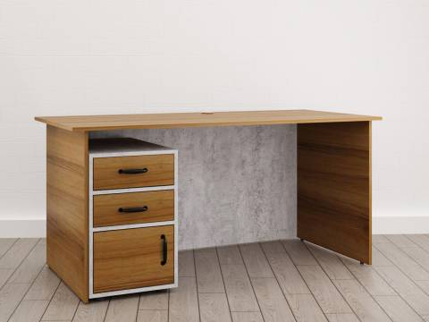 Стол с тумбой Большой (С-4) Soft комбинированный