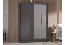 Шкаф-купе Гранд-1 1600 Графит-двери Зеркало-ЛДСП