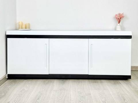 Экран под ванну МДФ Alt Black 1600 мм белый