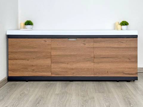 Экран под ванну МДФ Rita Black 1800 мм дуб