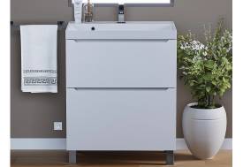 Тумба с раковиной Uperwood Tanos 2 ящика напольная 70 см белая