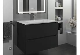 Тумба с раковиной Uperwood Tanos-Next черная матовая 70 см