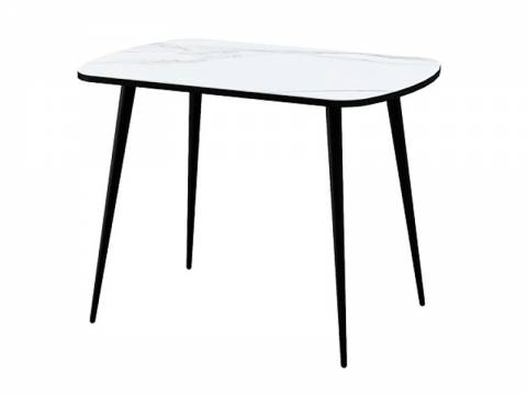 Стол Бостон Лайт фотопечать Мрамор итальянский/опоры черные