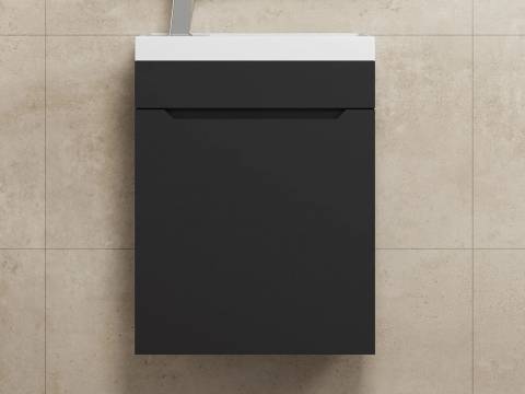 Тумба с раковиной Uperwood Tanos 40 см матовая черная