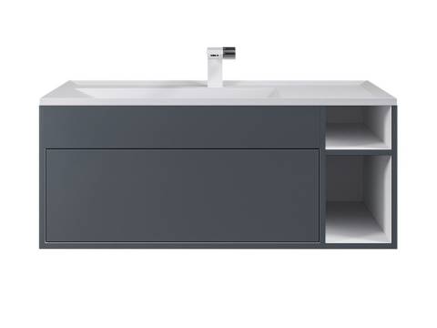 Тумба с раковиной Uperwood Lotus Premium серая 100 см