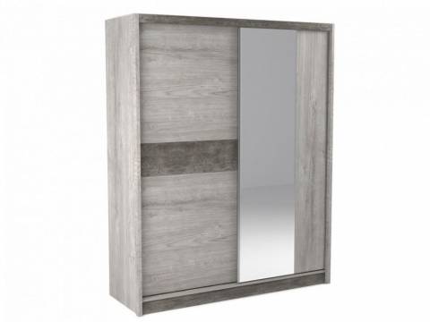 Шкаф-купе 2-х дверный NEW 2200 Денвер Риббек серый