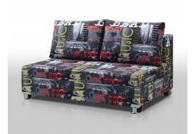 Диван Реал 140 без подлокотников мюзик графит