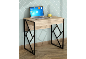 Стол письменный Ромео Дуб крафт серый/черный матовый