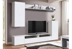 Стенка Прага 3 белый глянец снег