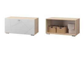 Тумба Скайлайн белый шагрень