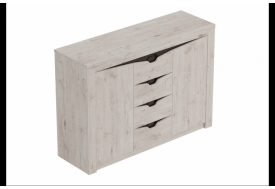 Комод с 4 ящиками и 2 дверцами Соренто дуб бонифаций